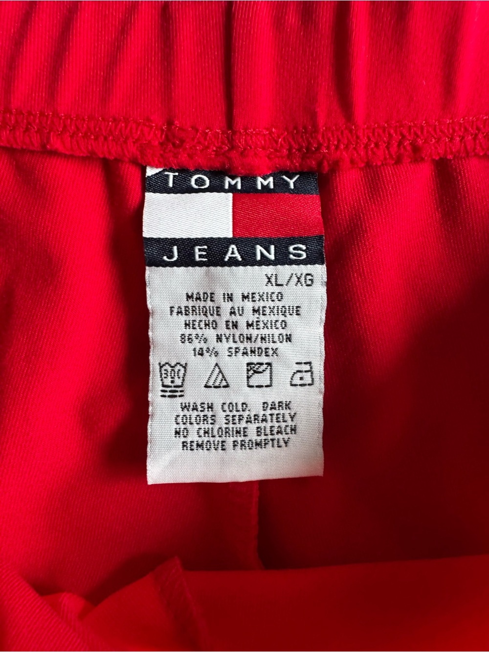 Vintage Y2K Tommy Jeans Red Track Pants - size XLarge - Picture 5 of 8